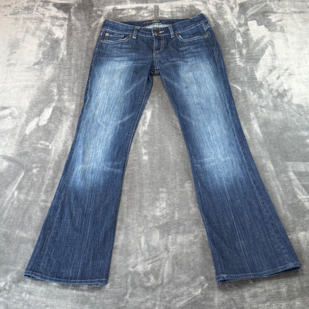 Express Stella Boot Cut Jeans Womens 2R Dark Wash‎ Low Rise Denim Blue 55285
